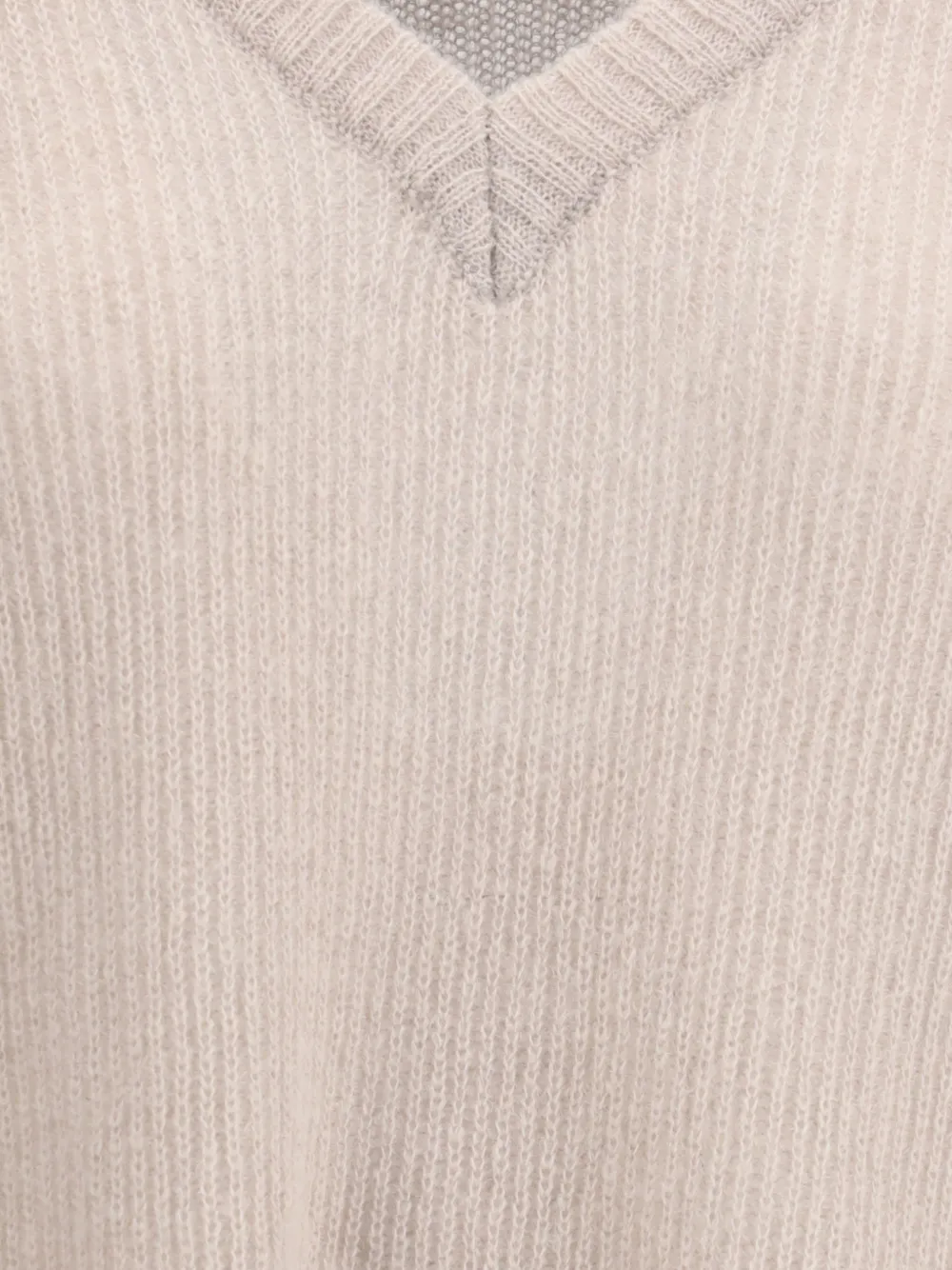 GISELLE 罗纹针织V领毛衣