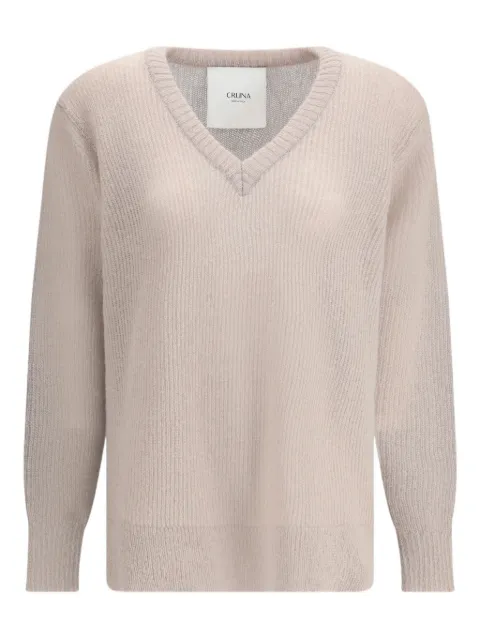 Cruna Giselle ribbed-knit v-neck sweater