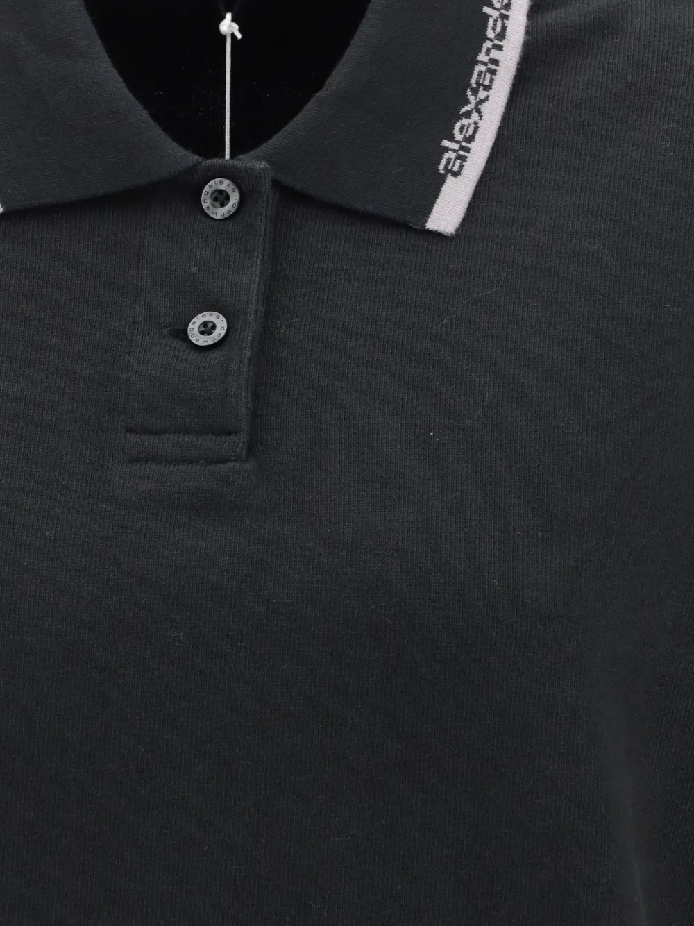 Alexander Wang Cotton Polo Mini Dress In Black