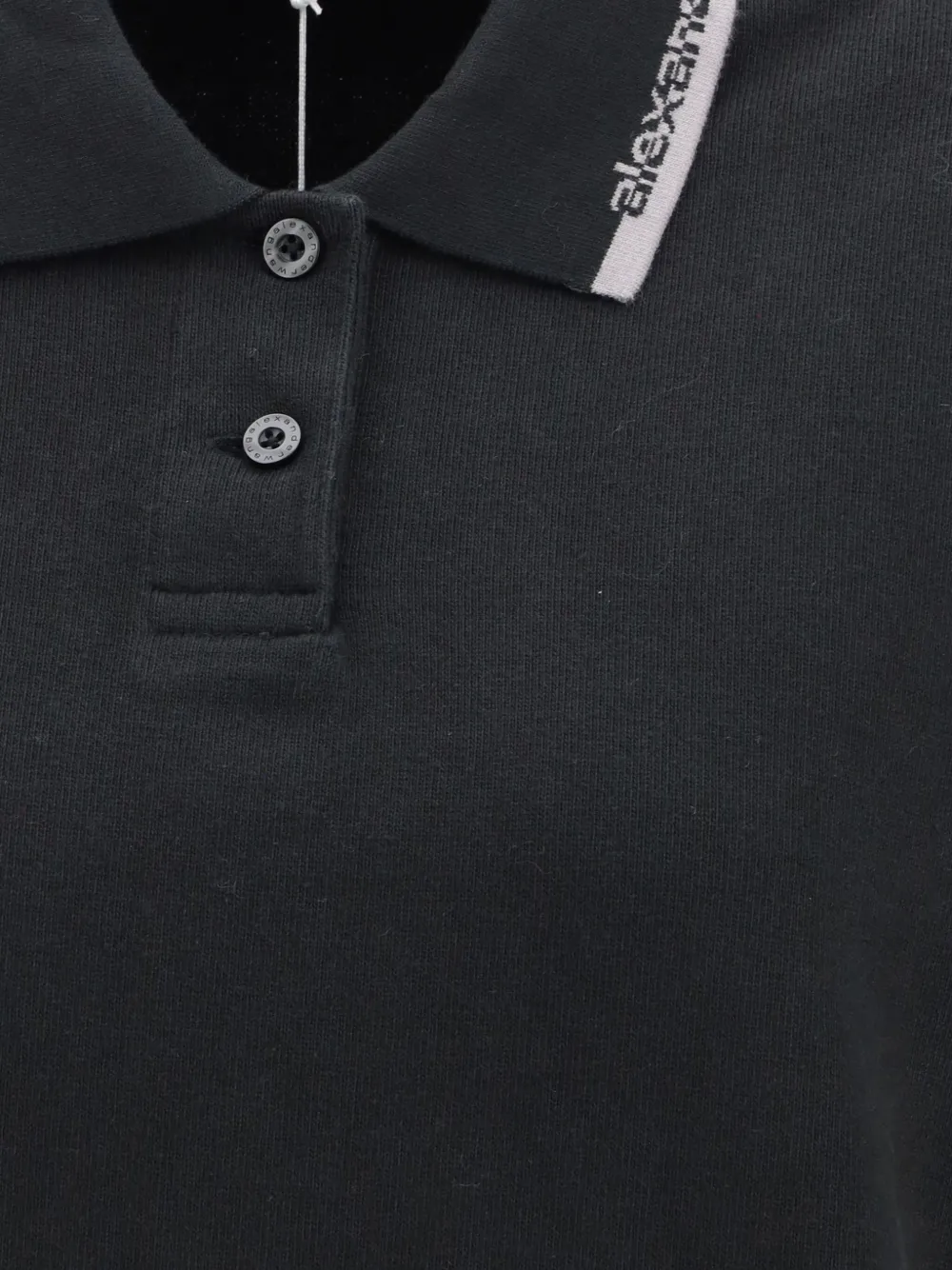 Alexander Wang Cotton Polo Mini Dress In Black