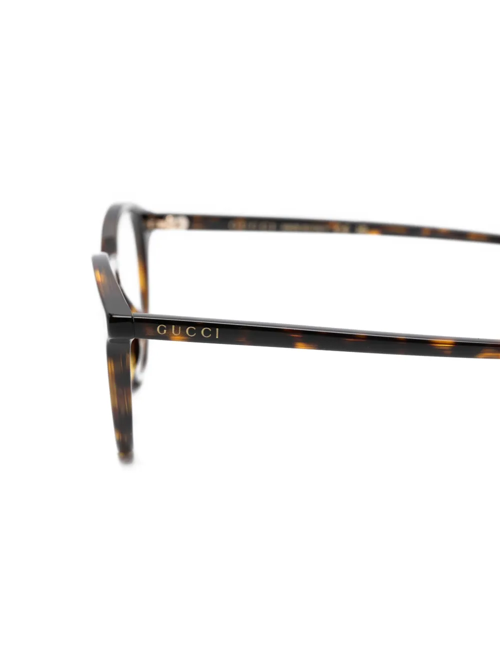 Gucci Eyewear Bril met rond montuur Bruin