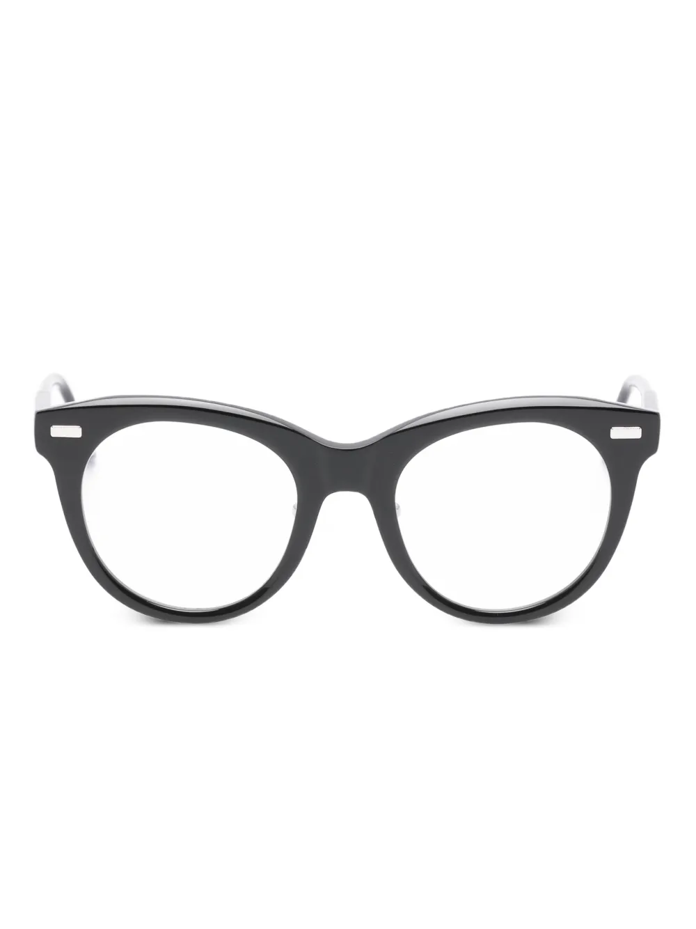 Thom Browne Eyewear Round Frame Glasses | Black | Image 1