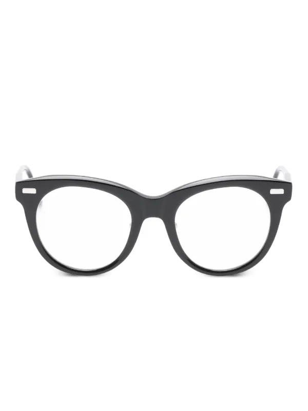 Thom Browne Eyewear ラウンドメガネフレーム | ブラック | FARFETCH JP
