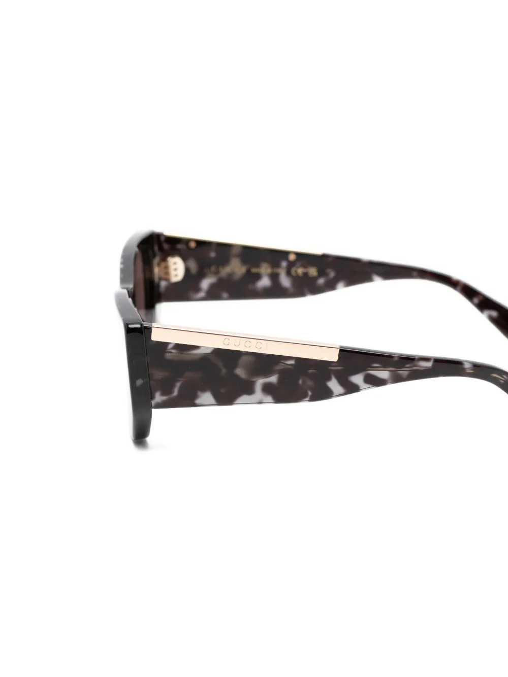 Gucci Eyewear Zonnebril met cat-eye montuur Zwart