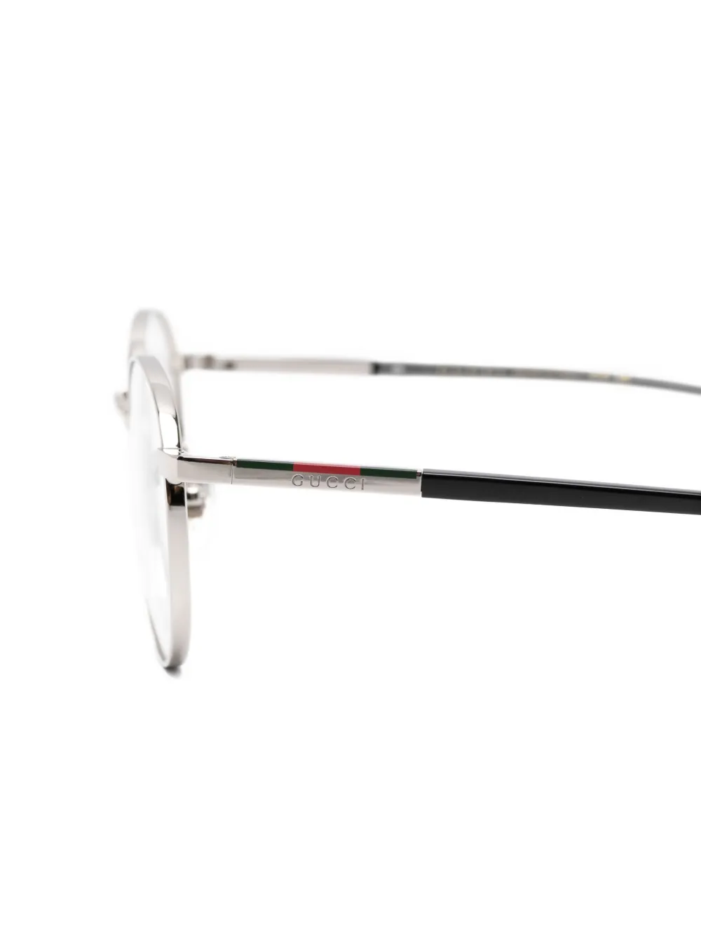 Gucci Eyewear Bril met rond montuur Zwart