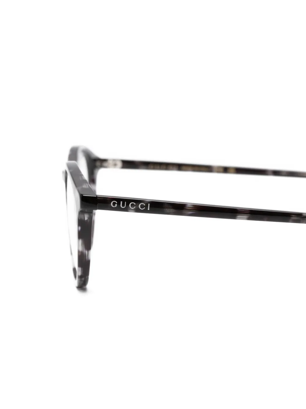 Gucci Eyewear Bril met rond montuur Zwart