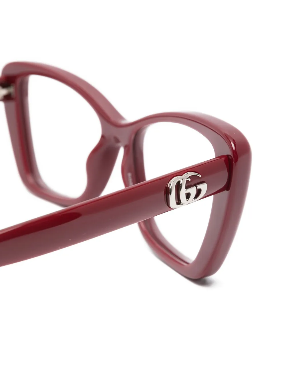 Gucci Eyewear Bril met cat-eye montuur en logo Rood