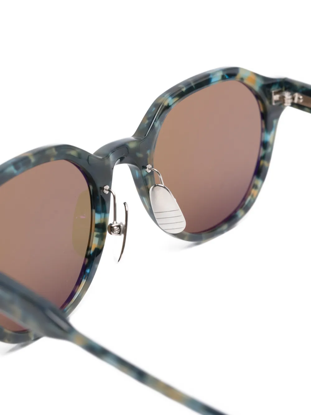 Thom Browne Eyewear Zonnebril met ovalen montuur Blauw