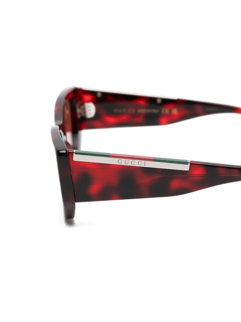 Gucci Eyewear Zonnebril met cat-eye montuur Rood