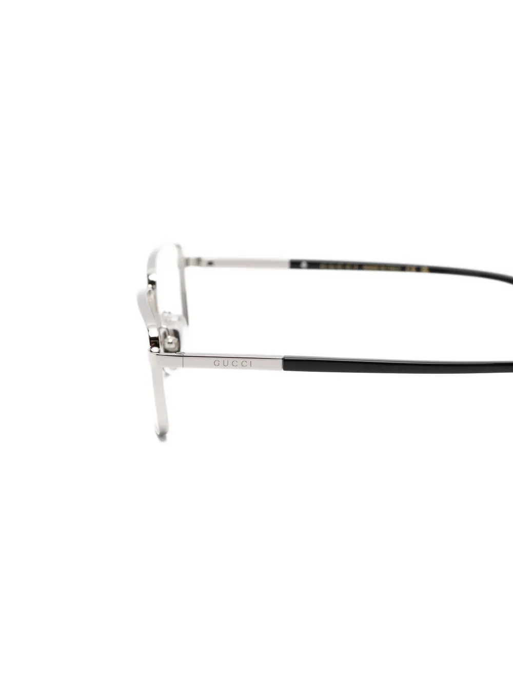 Gucci Eyewear Bril met rechthoekig montuur Zilver