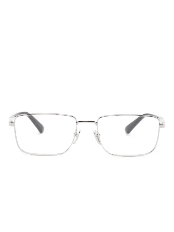GUCCI メガネ シルバー 四角形 Gucci Eyewear スクエアメガネフレーム | シルバートーン | FARFETCH JP