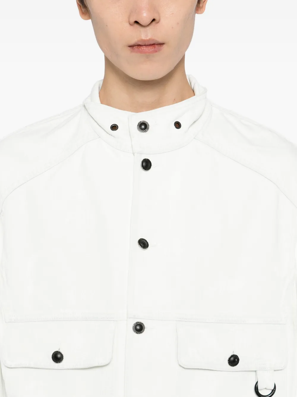 Team Wang Design Denim Jacket In White