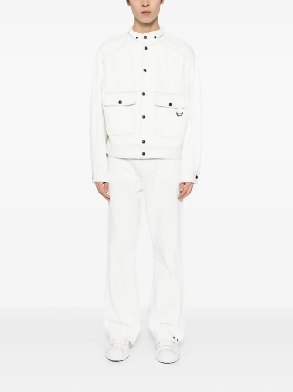 Team Wang Design Denim Jacket In White