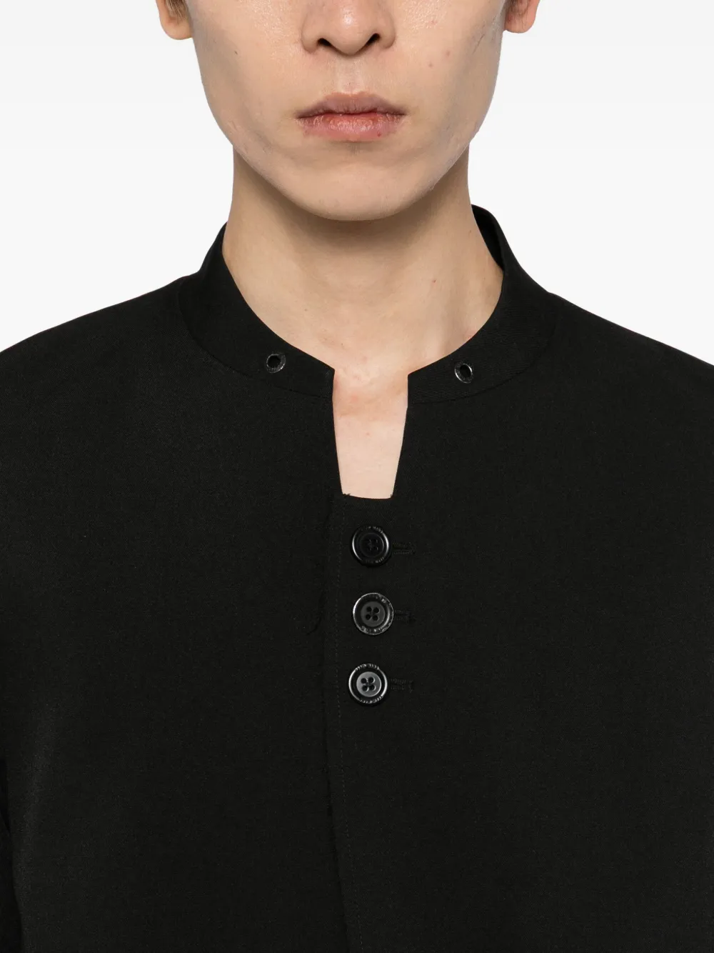 Team Wang Design Stand-collar Blazer In Black