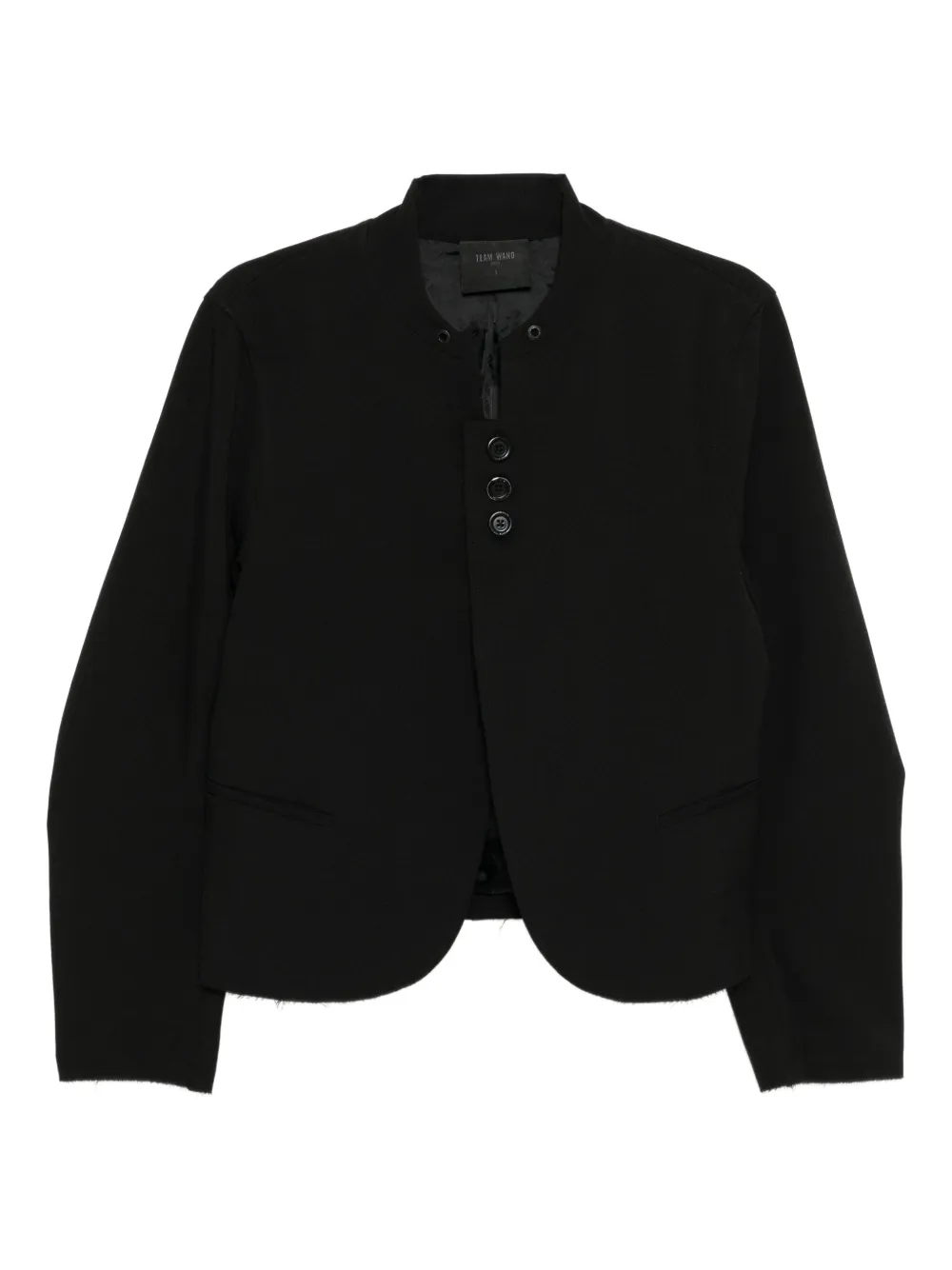 Team Wang Design Stand-collar Blazer In Black