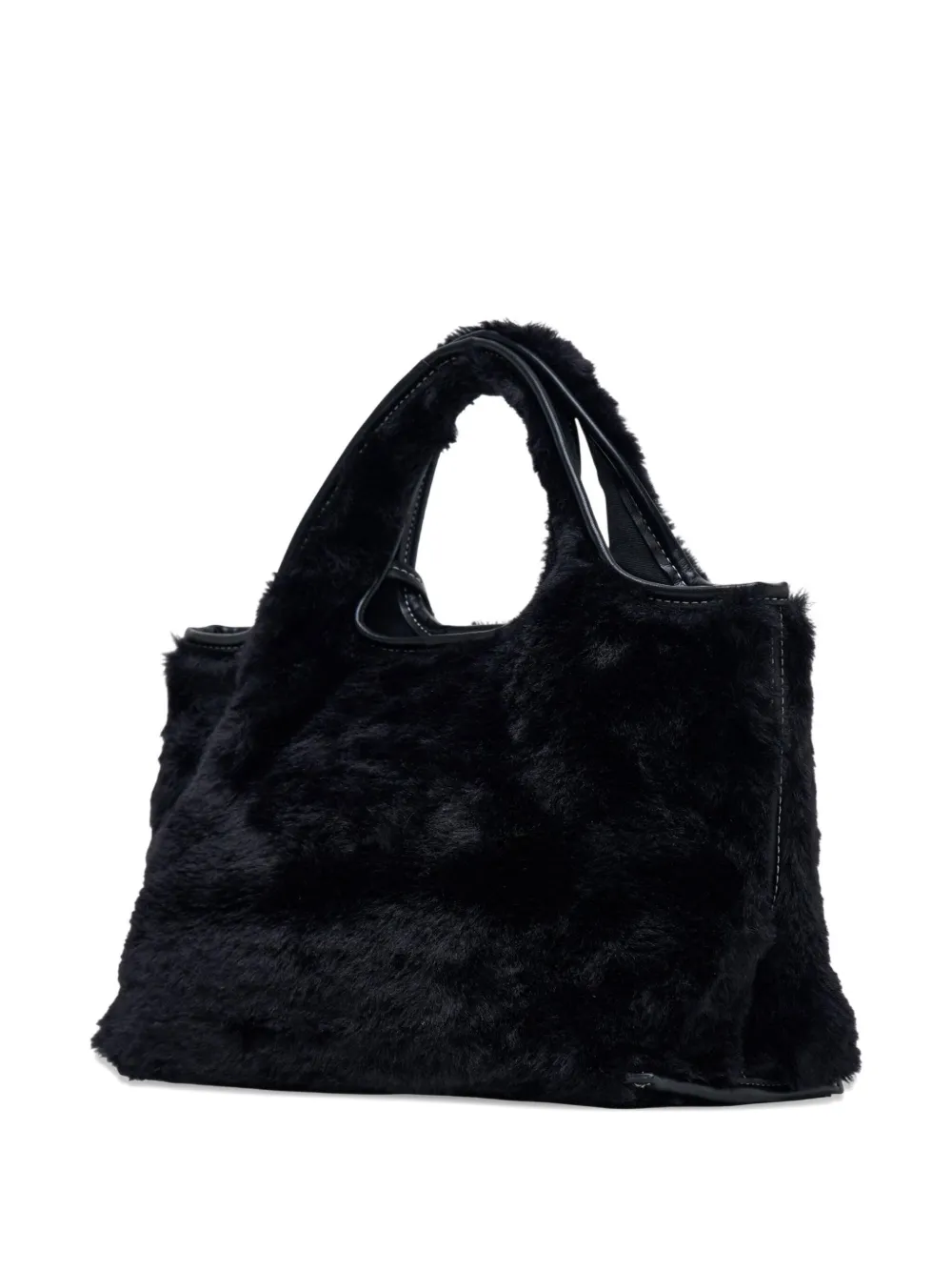 3.1 Phillip Lim Mini Market Faux-fur Tote Bag In Black