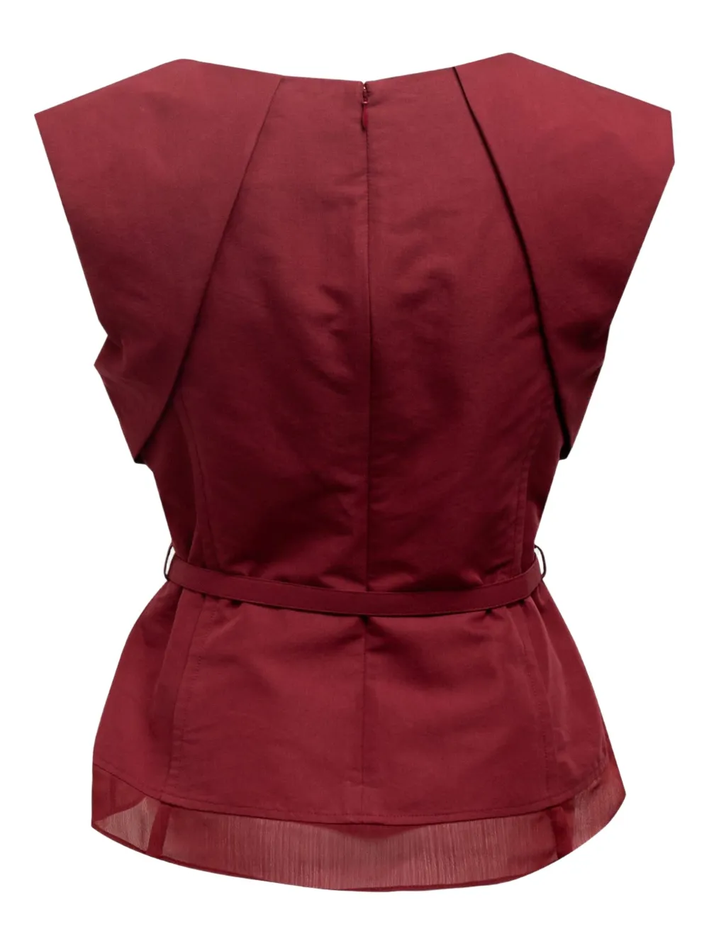 3.1 Phillip Lim Draped Bow Belted Shell Top In Red