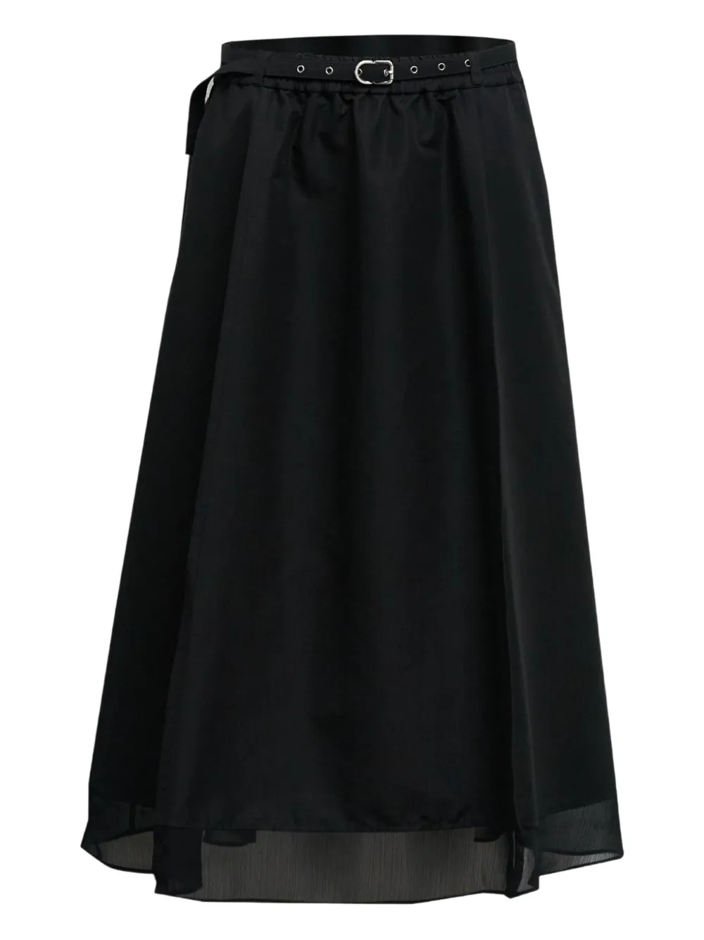 3.1 Phillip Lim jupe mi-longue à taille ceinturée | noir | Image 1