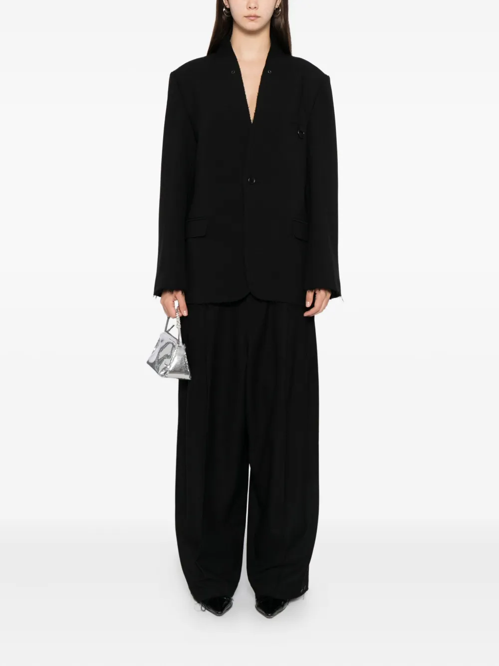  Team Wang Design Oversized Blazer - Black 