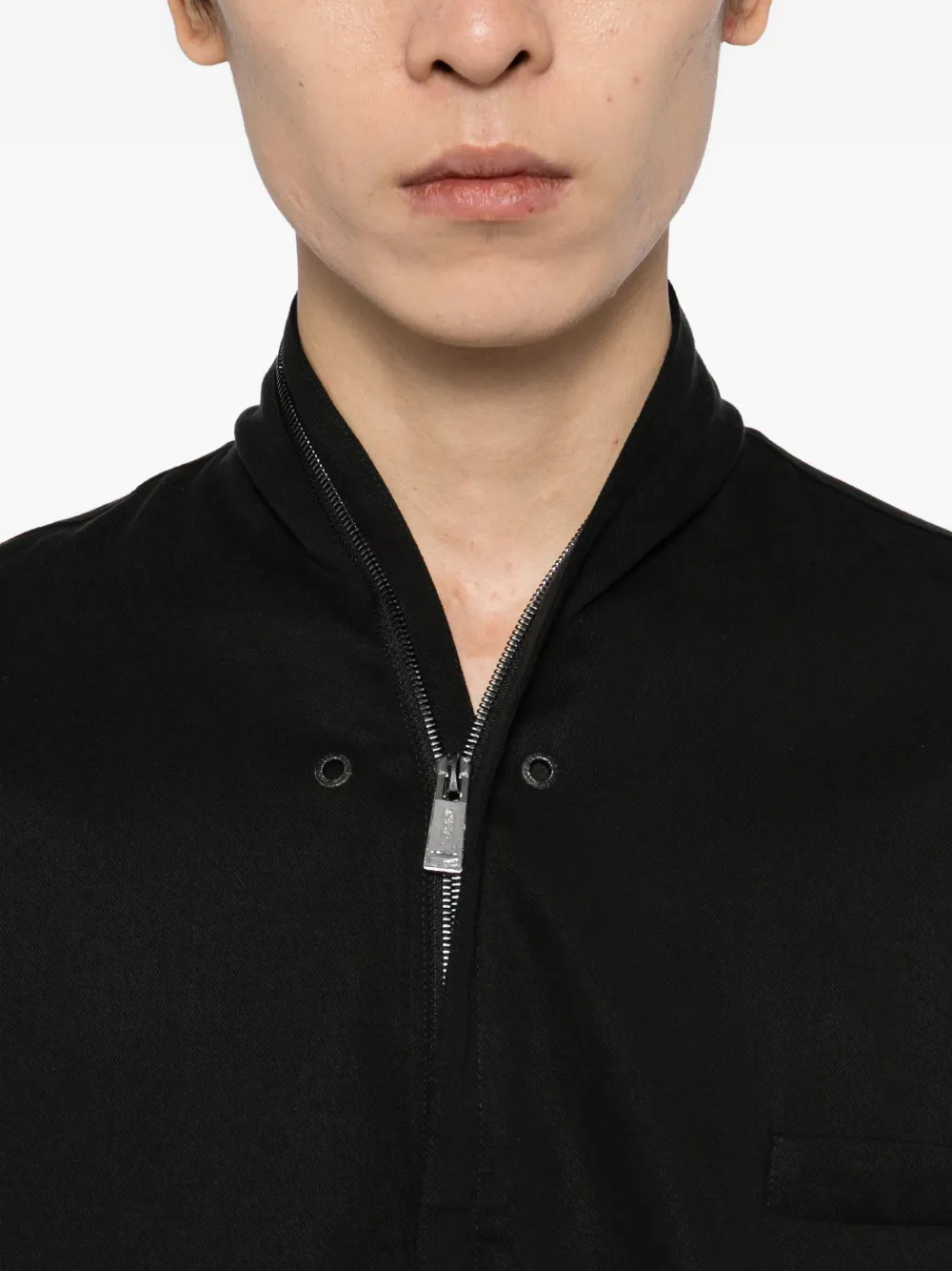TEAM WANG design Jack met gerafelde rand Zwart