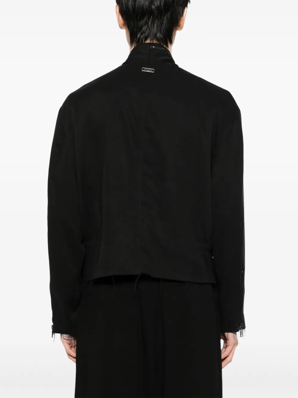 TEAM WANG design Jack met gerafelde rand Zwart