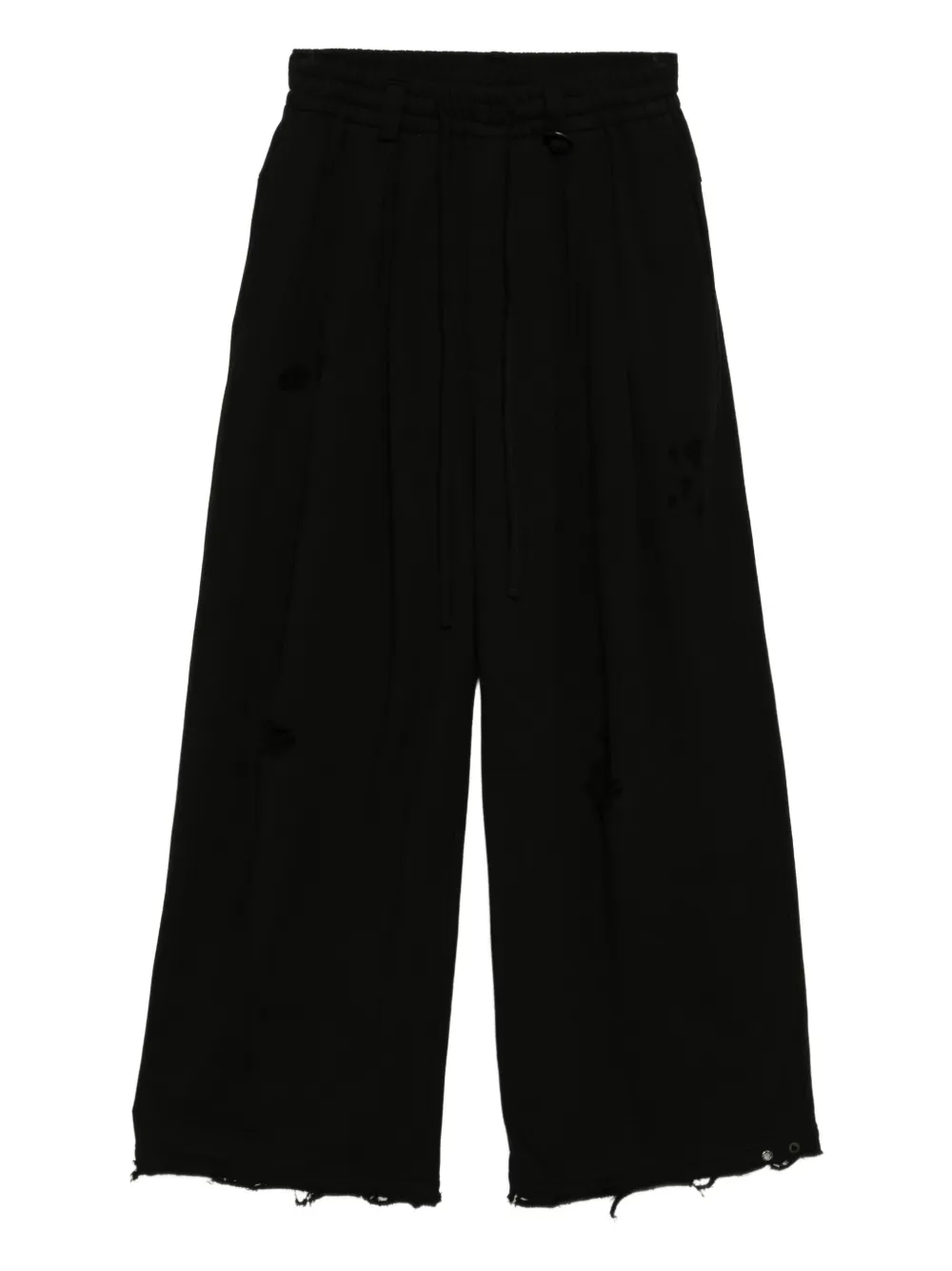 Team Wang Design Distressed Track Pants In Black