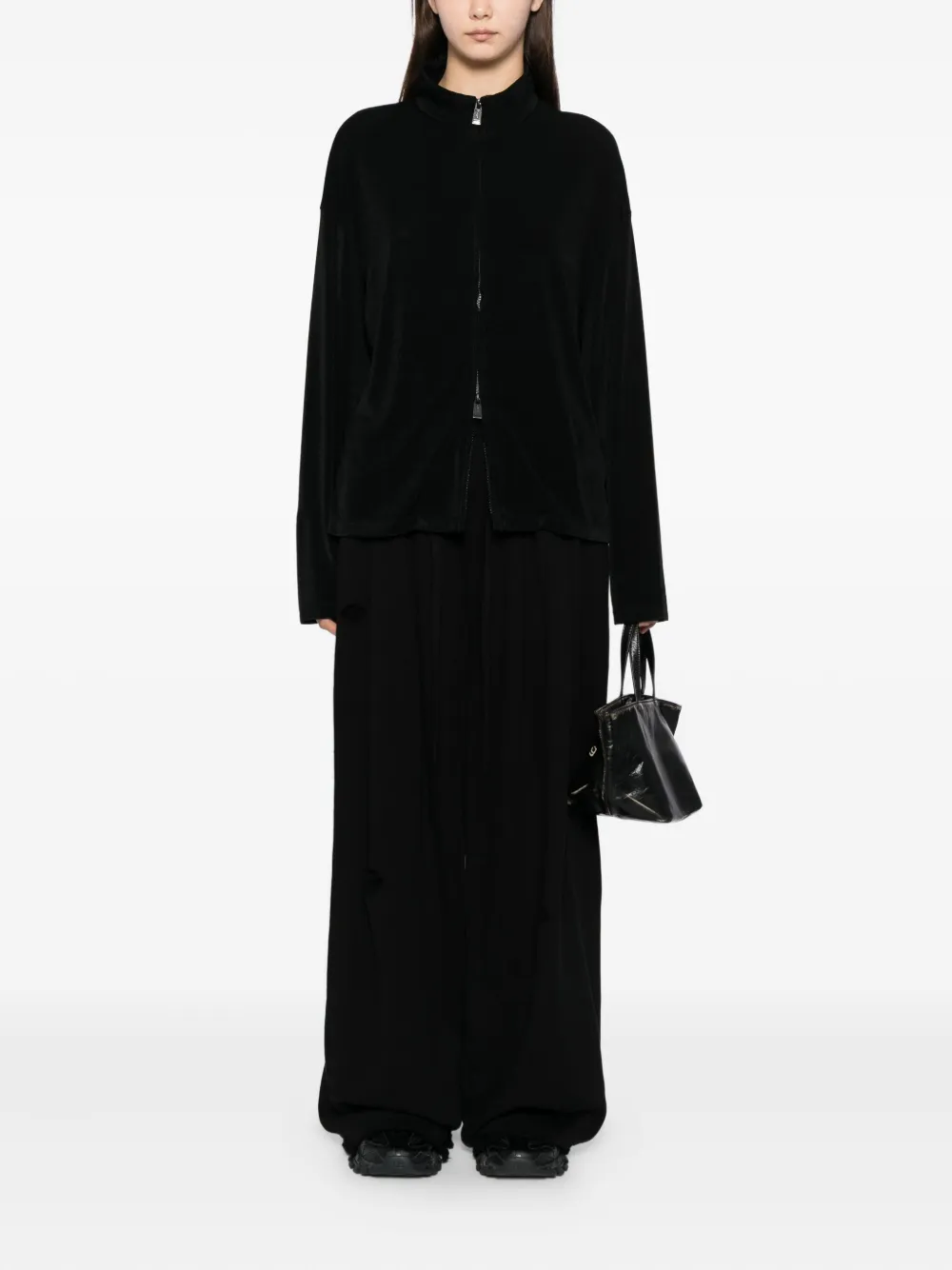Team Wang Design Distressed Track Pants In Black