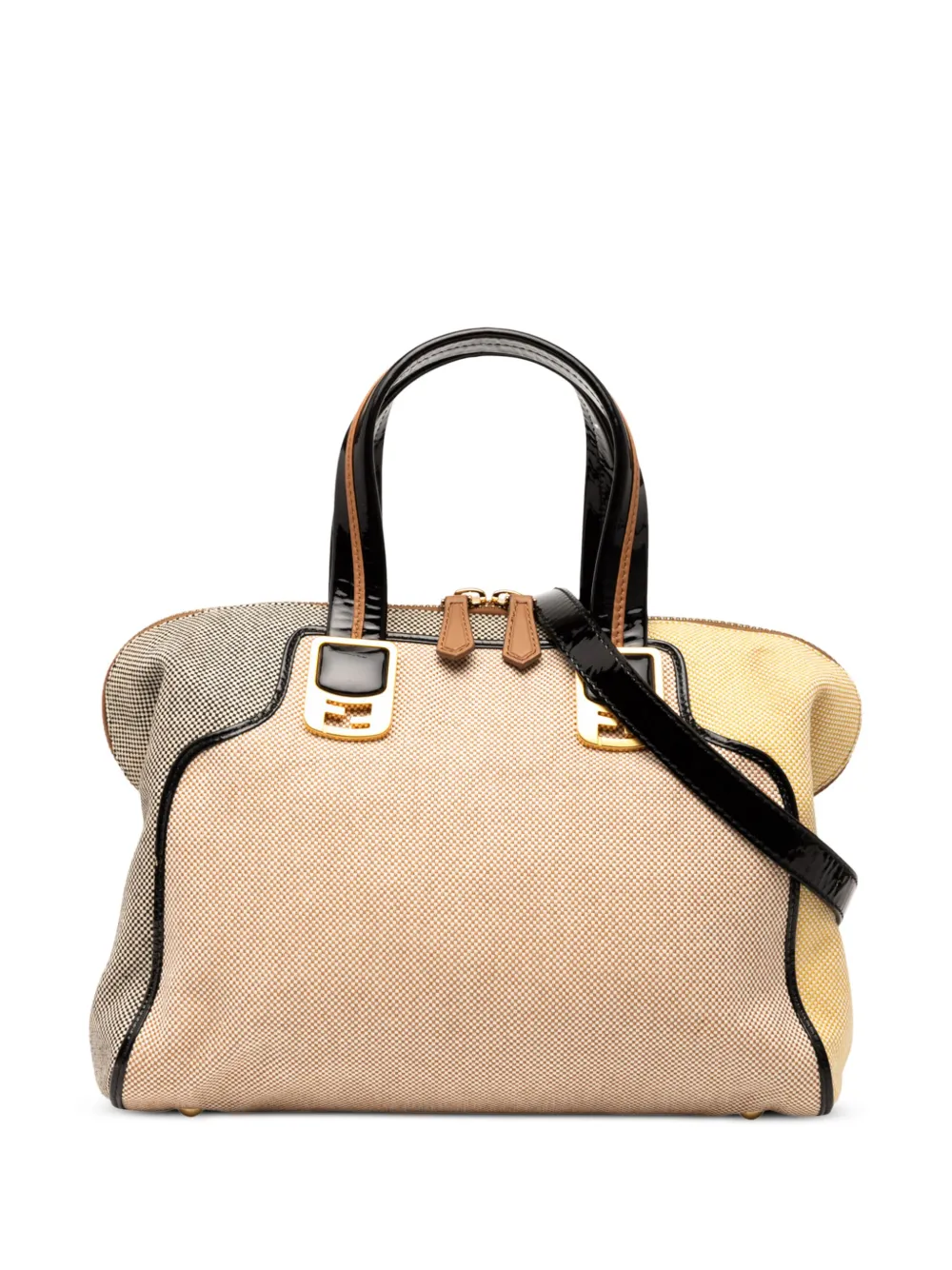 Fendi Pre-Owned 2010-2025 Small Canvas Colorblock Chameleon satchel | Brown | Image 1