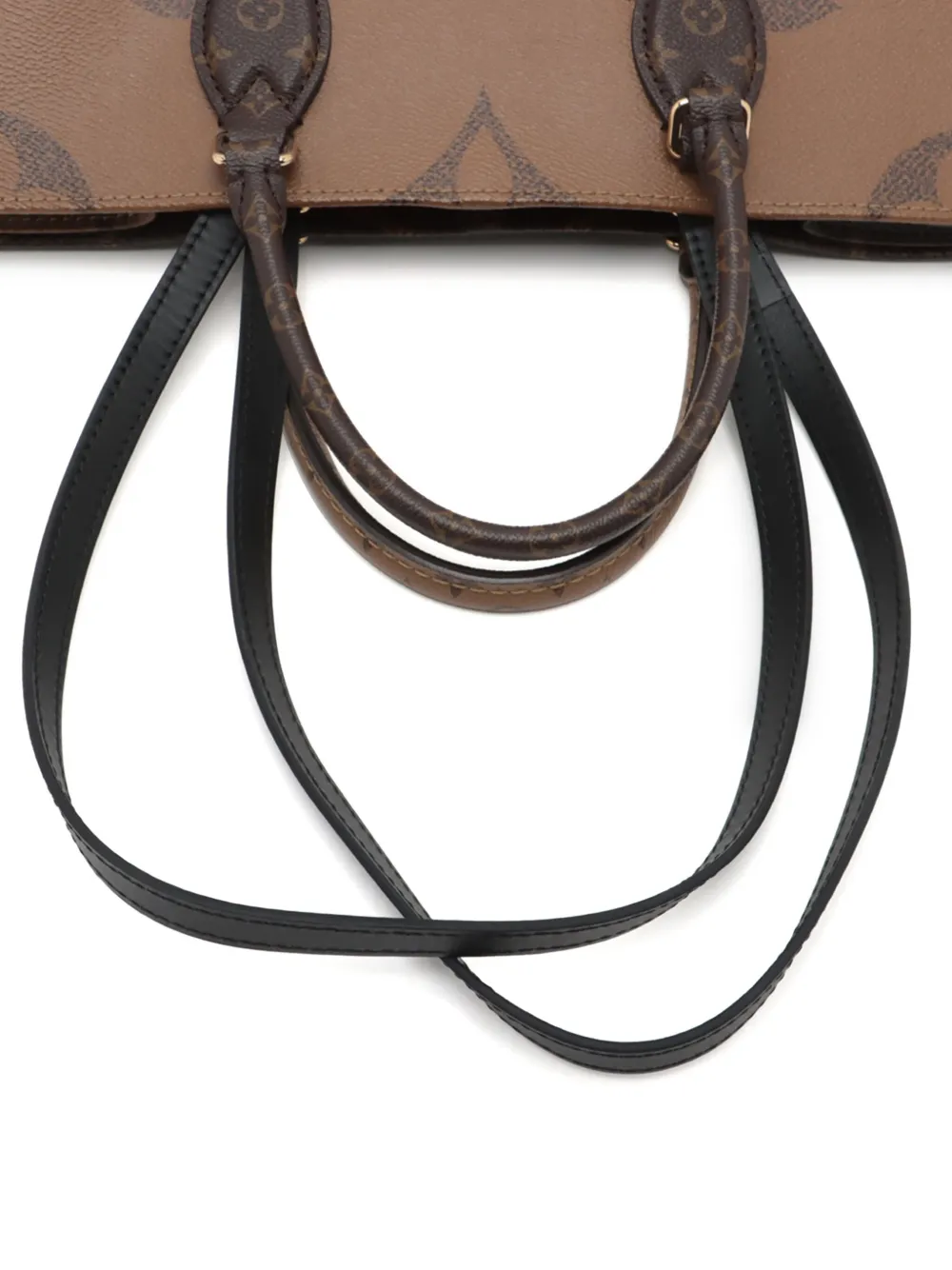 Pre-owned Louis Vuitton 2021-2025 Monogram Giant Onthego Mm Satchel In Brown