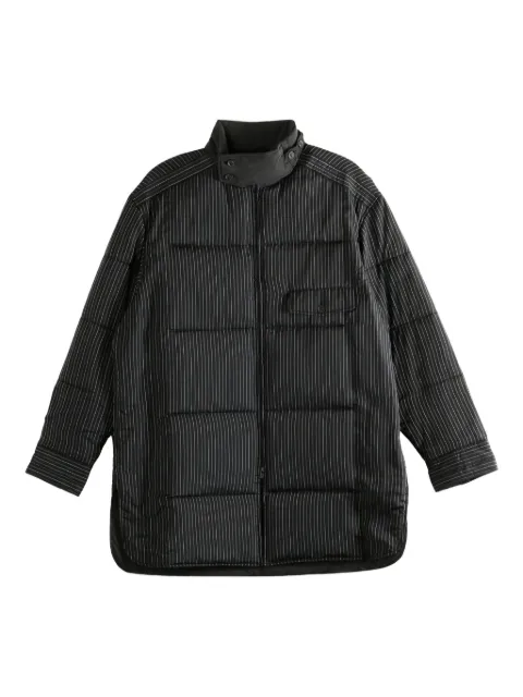Yohji Yamamoto pinstripe pattern padded coat