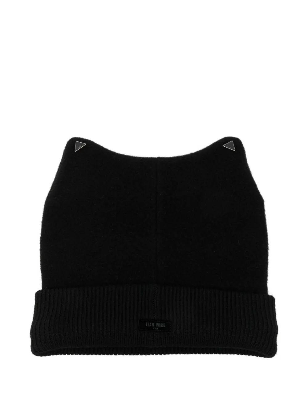 TEAM WANG design logo-patch beanie | Black | Image 1