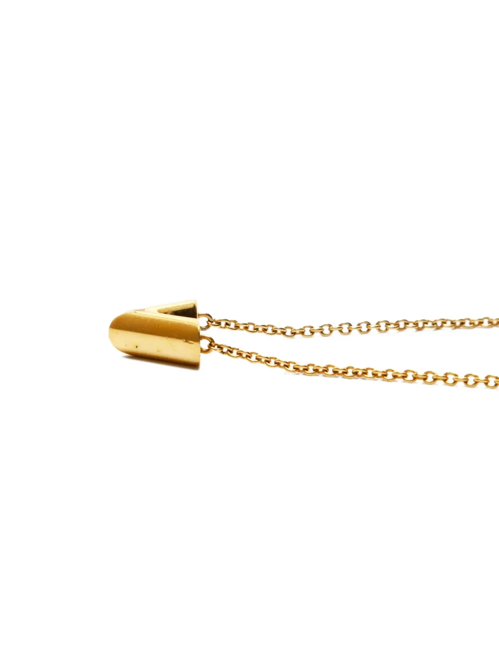 Pre-owned Louis Vuitton 2019 Essential V Necklace In Gold