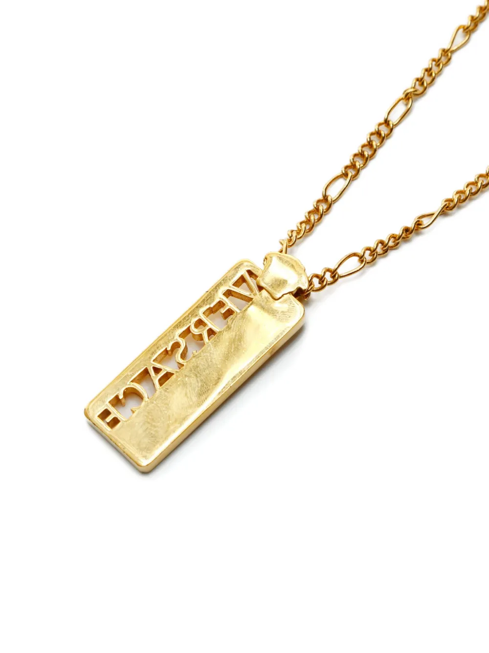 Pre-owned Versace 2010-2020s Greca Medusa Necklace In Gold