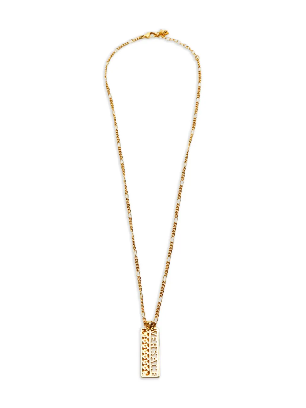 Pre-owned Versace 2010-2020s Greca Medusa Necklace In Gold