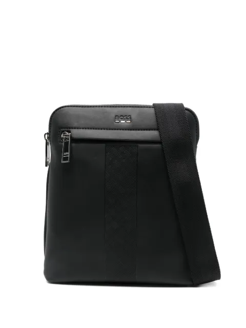 BOSS embossed-logo shoulder bag