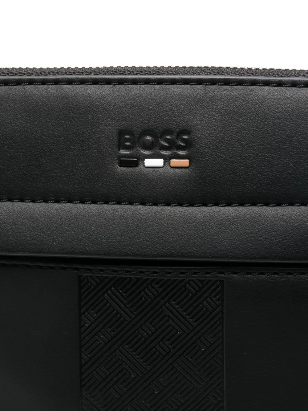 BOSS Schoudertas met logo-reliëf Zwart