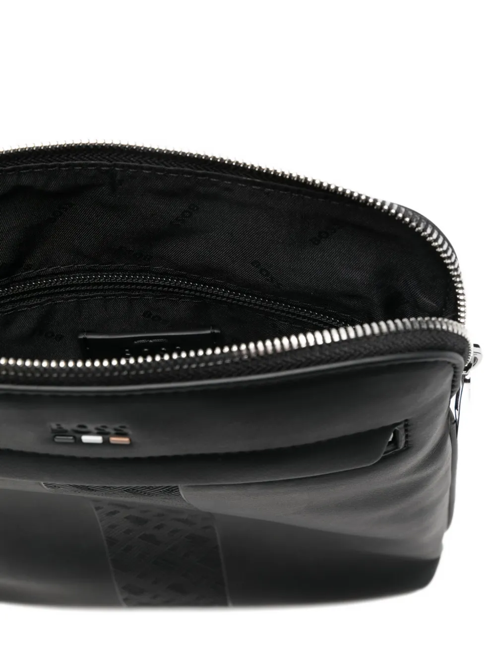 BOSS Schoudertas met logo-reliëf Zwart