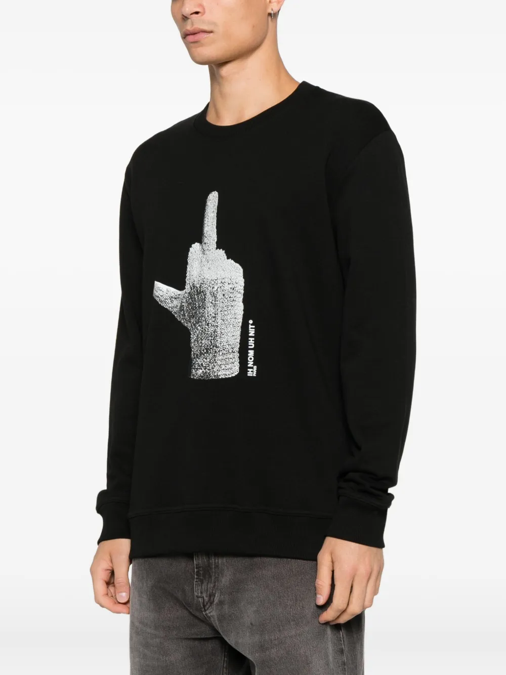 Ih Nom Uh Nit Diamond-glove Sweatshirt In Black