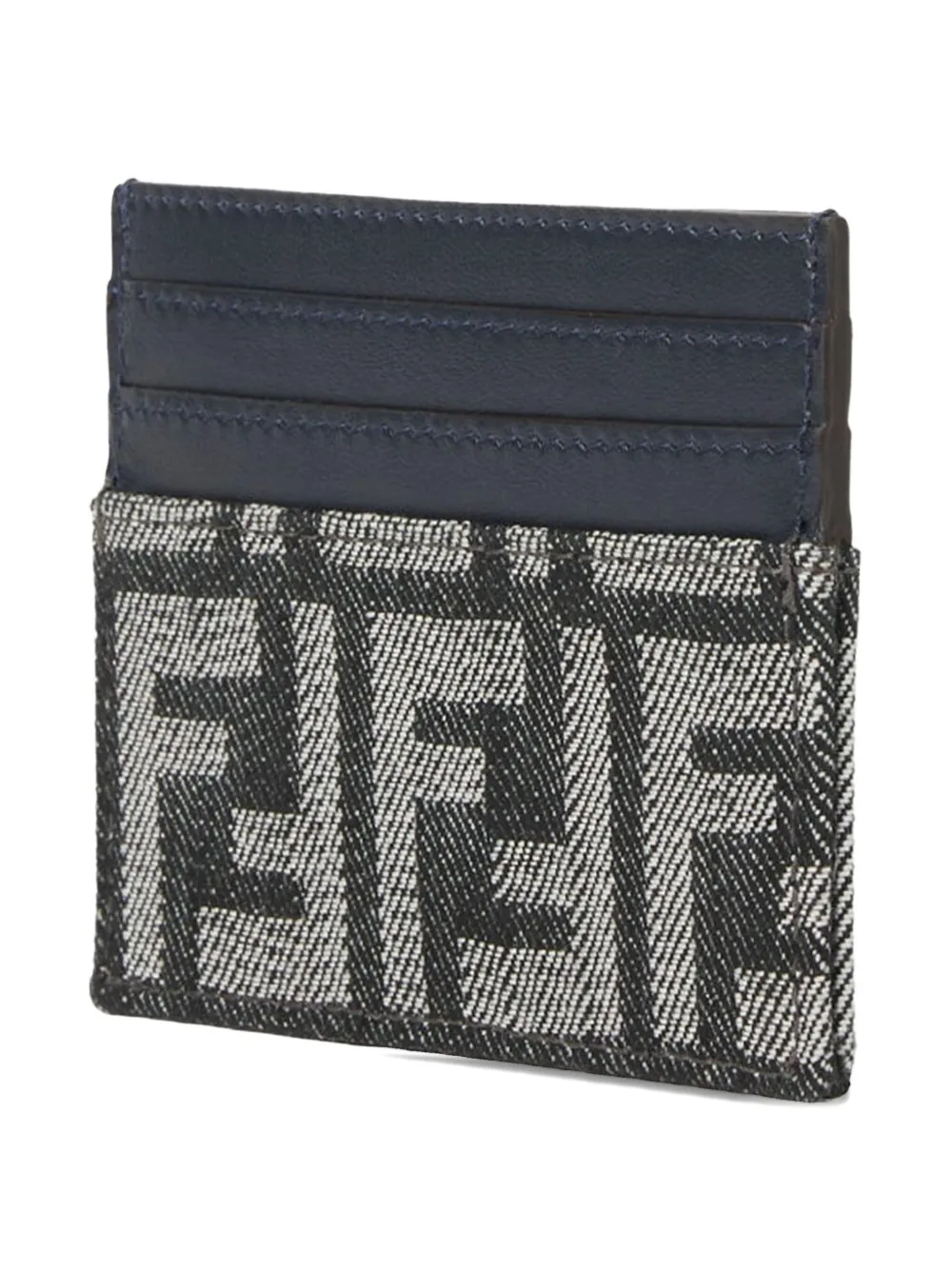 Fendi Logo-monogram Cardholder In Blue
