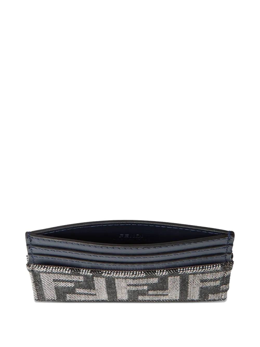 Fendi Logo-monogram Cardholder In Blue