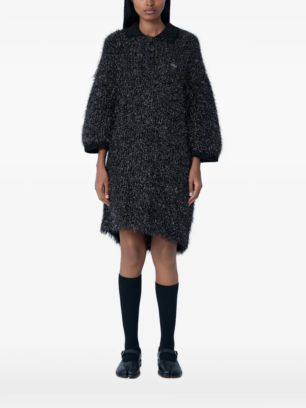 Lacoste logo-detail sweater dress - Nero