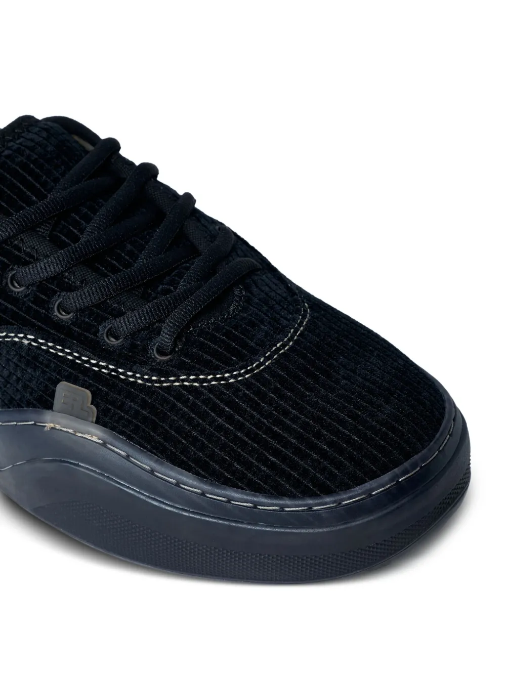 ERL Ribfluwelen low-top sneakers Zwart