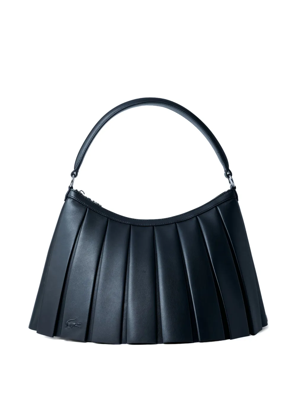 Lacoste Smooth-grain Logo Lenglen Tote Bag In Black
