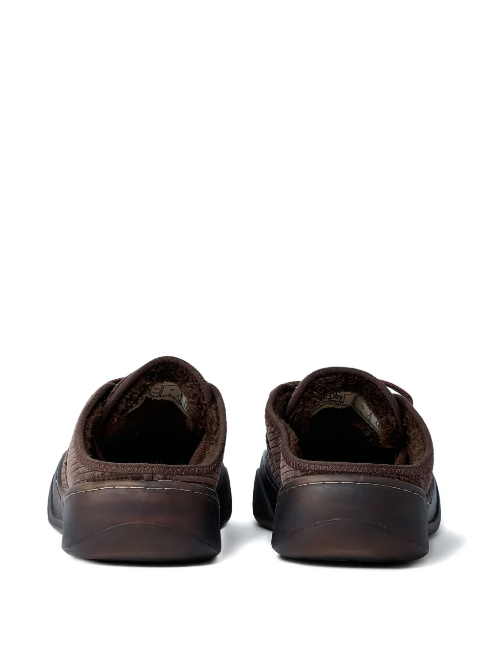 ERL Ribfluwelen slip-on sneakers Bruin