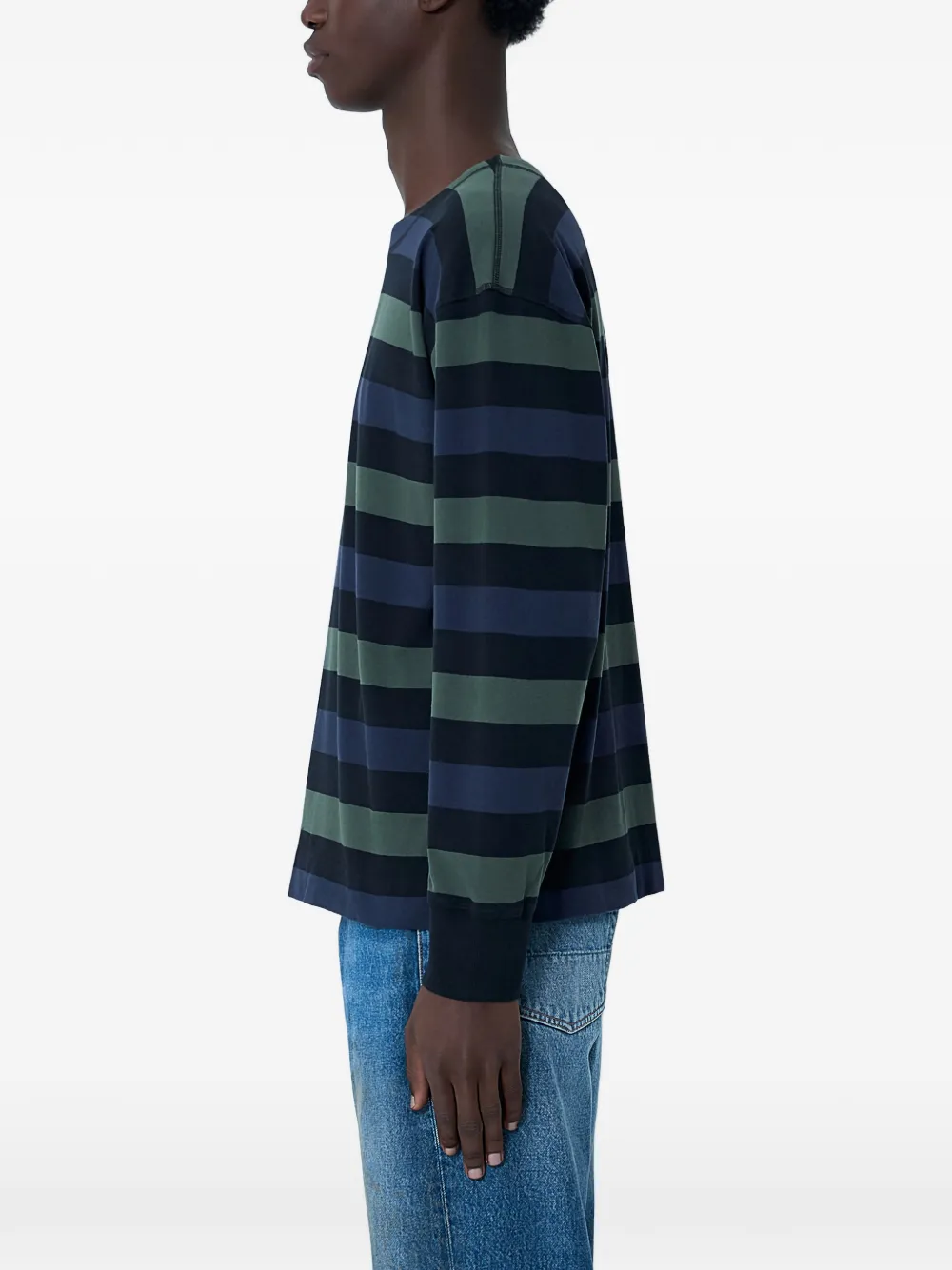 Mhl By Margaret Howell striped T-shirt - Zwart