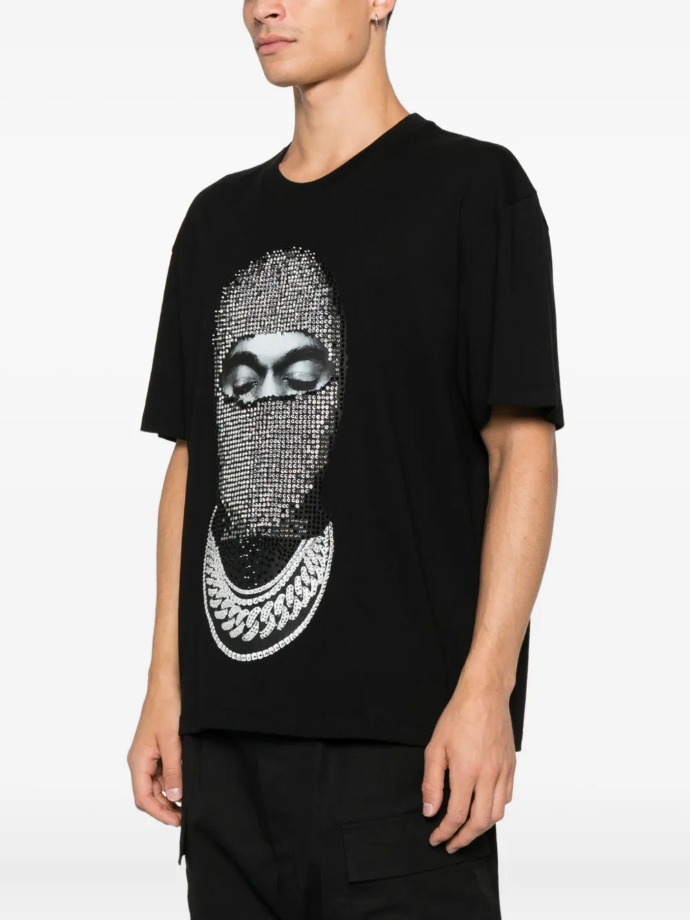 Ih Nom Uh Nit Verfraaid T-shirt met grafische print Zwart