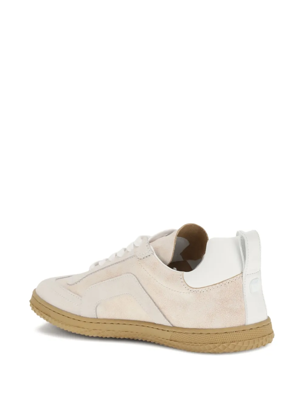 Pierre Hardy Cream Calf Leather Bos Taurus Low Top Sneakers In Neutral