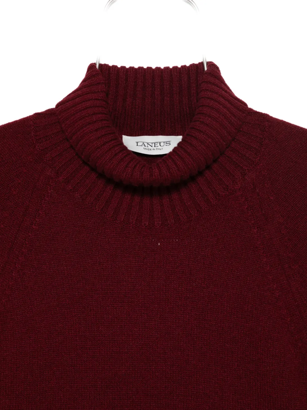 Laneus Turtleneck Long-sleeve Sweater In Burgundy
