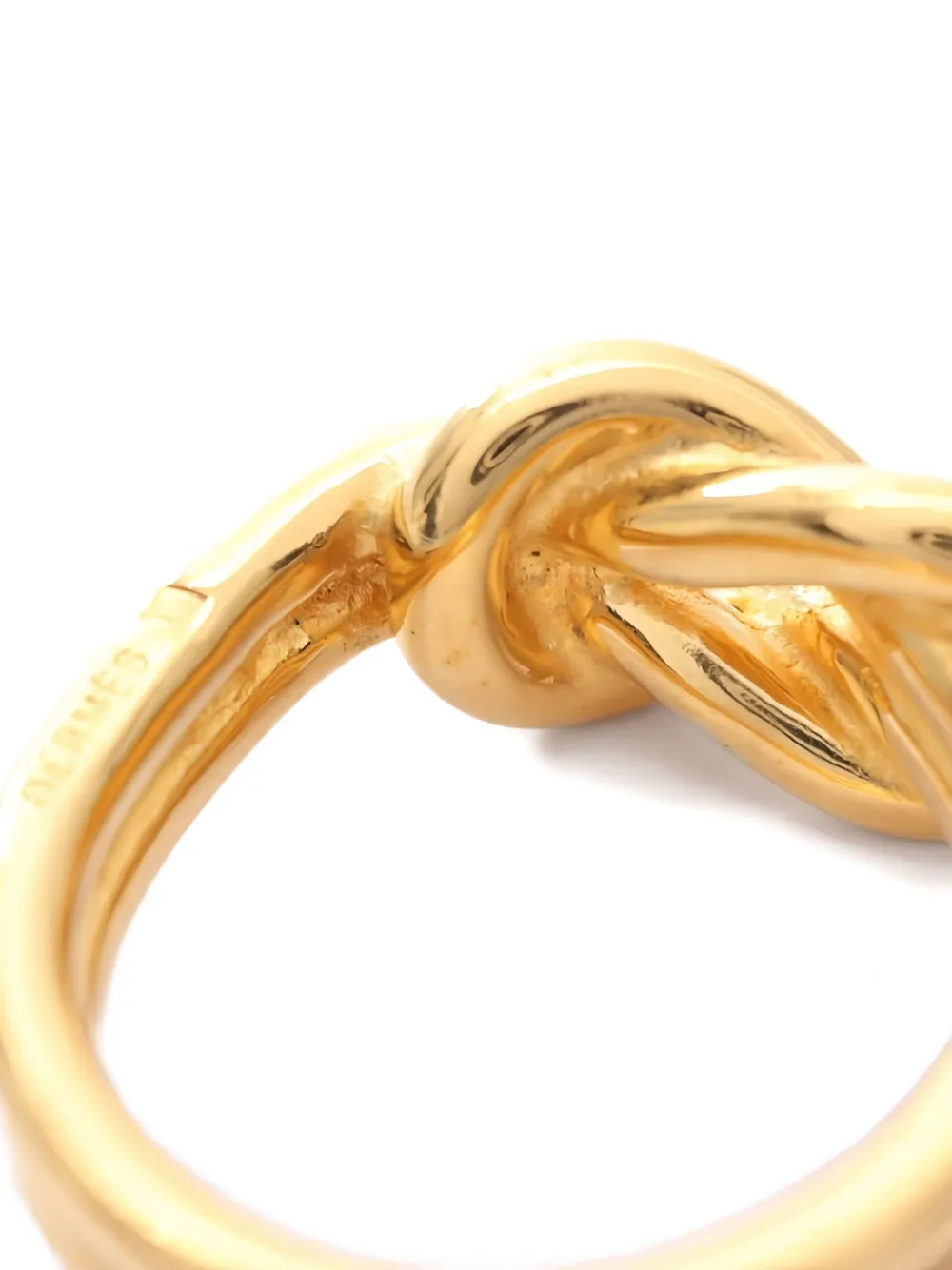 Pre-owned Hermes 2010s Atame Scarf Ring In Gold
