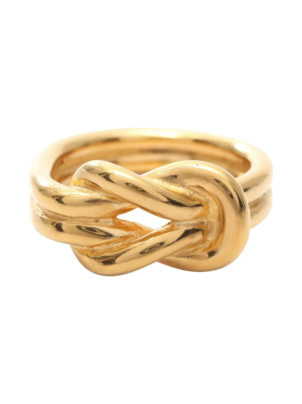 Pre-owned Hermes 2010s Atame Scarf Ring In Gold